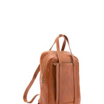 Zaino unisex in vera pelle Made in Italy 100% cotone 4592-MIELE Alessia Firenze