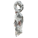 Tania L2028-BIANCO Foulard unisex Cotone e Seta Gave Lux