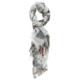 Tania L2028-BIANCO Foulard unisex Cotone e Seta Gave Lux