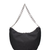 Borsa a spalla da donna 100% vera pelle JR-W-1118-TP-BLACK + SILVER John Richmond