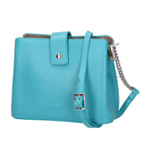 Eridana Borsa a tracolla da donna Vera pelle 1137-CIELO Gave Lux