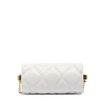 Borsa a mano da donna 100% Pvc FLAT MOON-OFF BLANC + GOLD Marc Ellis