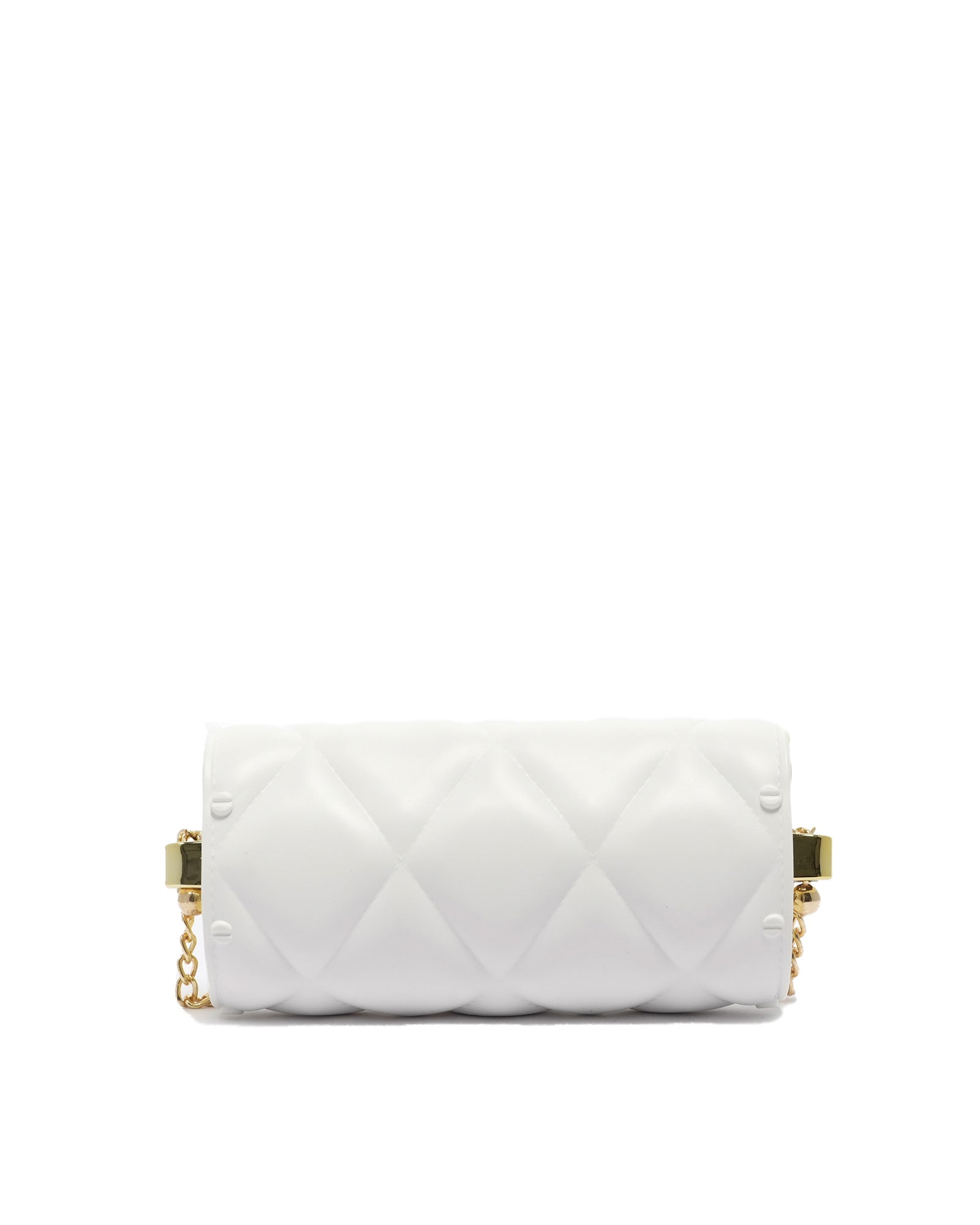Borsa a mano da donna 100% Pvc FLAT MOON-OFF BLANC + GOLD Marc Ellis