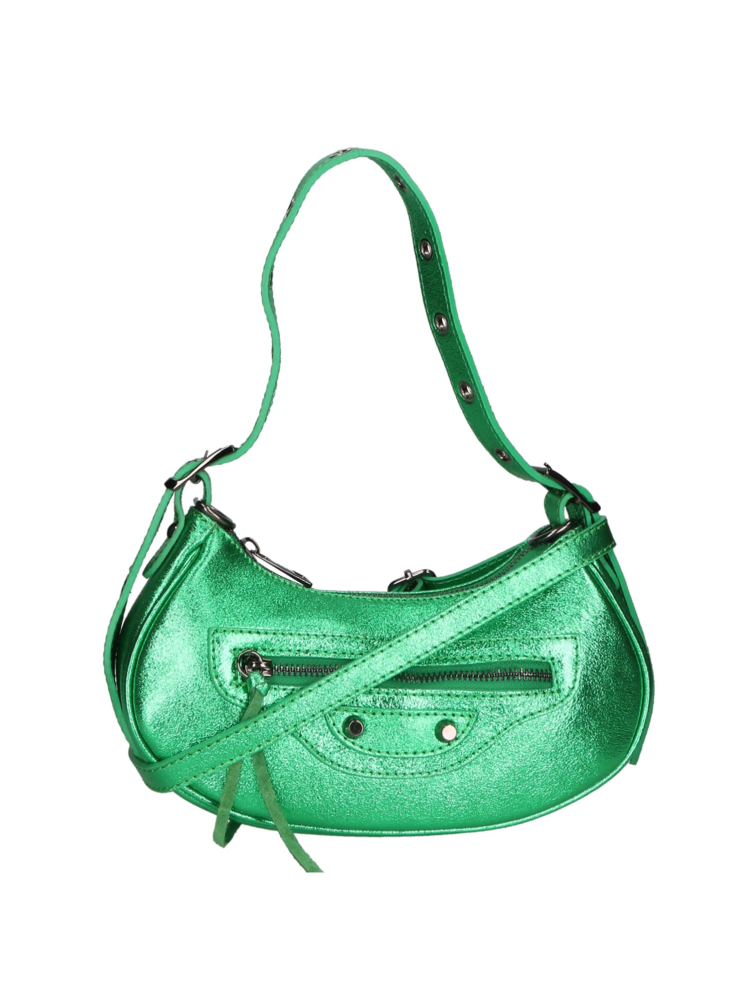Gloria Borsa a mano da donna Vera pelle 05708-L028 VERDE MEDIO Gave Lux