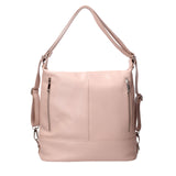 Anjelica women's shoulder bag convertible into a backpack in genuine leather, Made in Italy, 33x31x12 cm