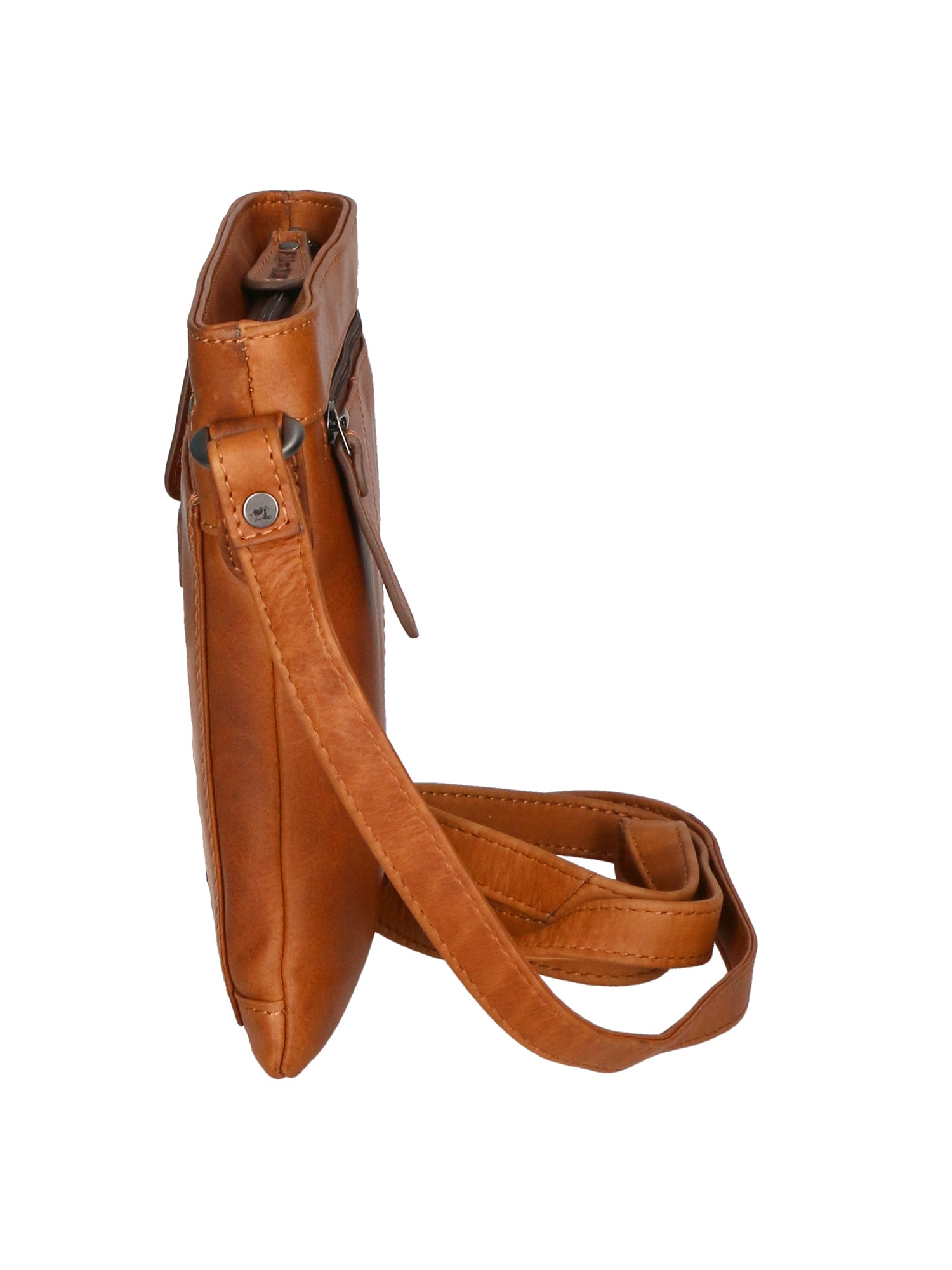 Borsa a tracolla da uomo Vera pelle RFID HILB-3098-CUOIO Hill Burry