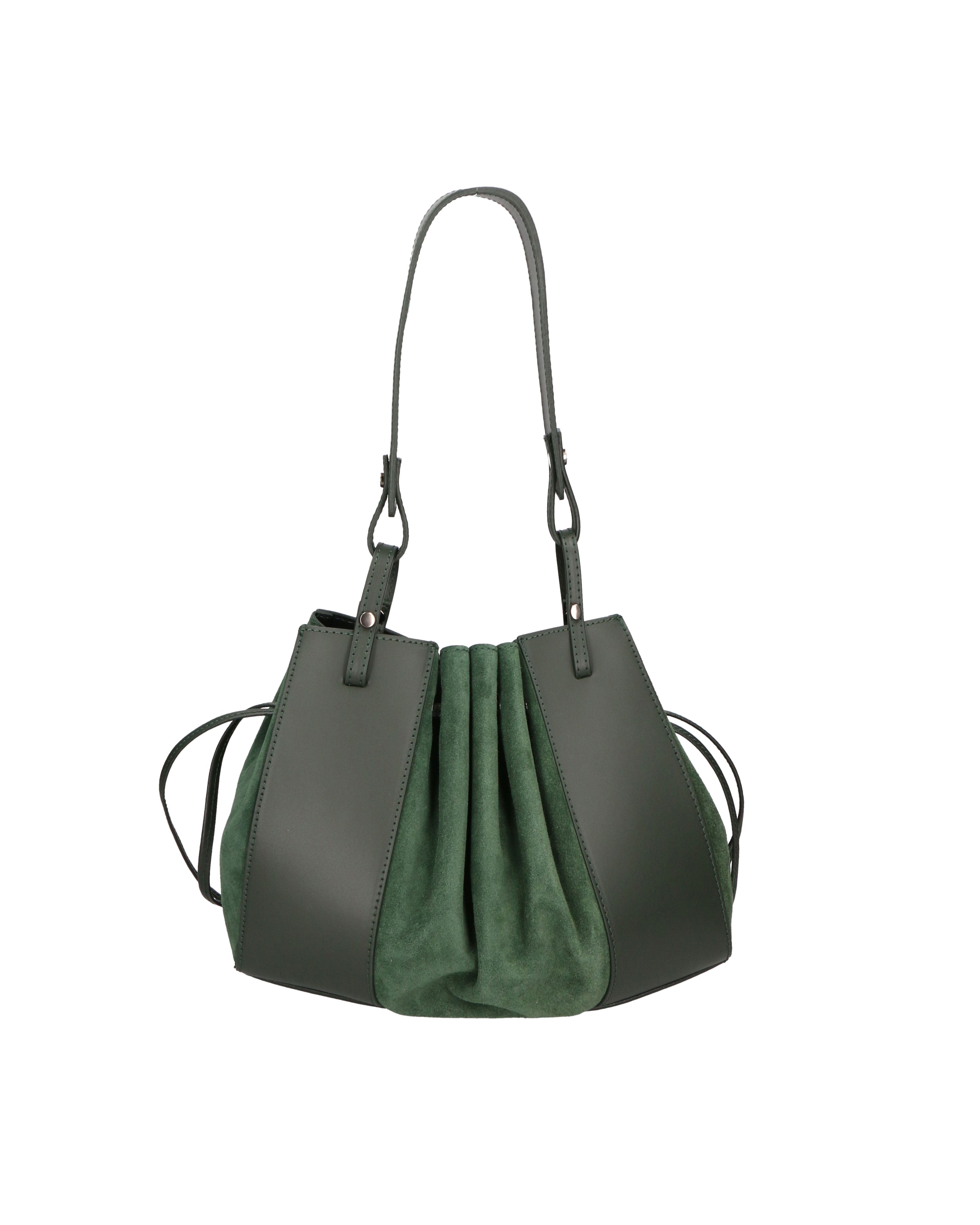 Edera Chic Borsa a mano da donna Vera Pelle 03695-L135 VERDE BOTTIGLIA Chiara Ferretti