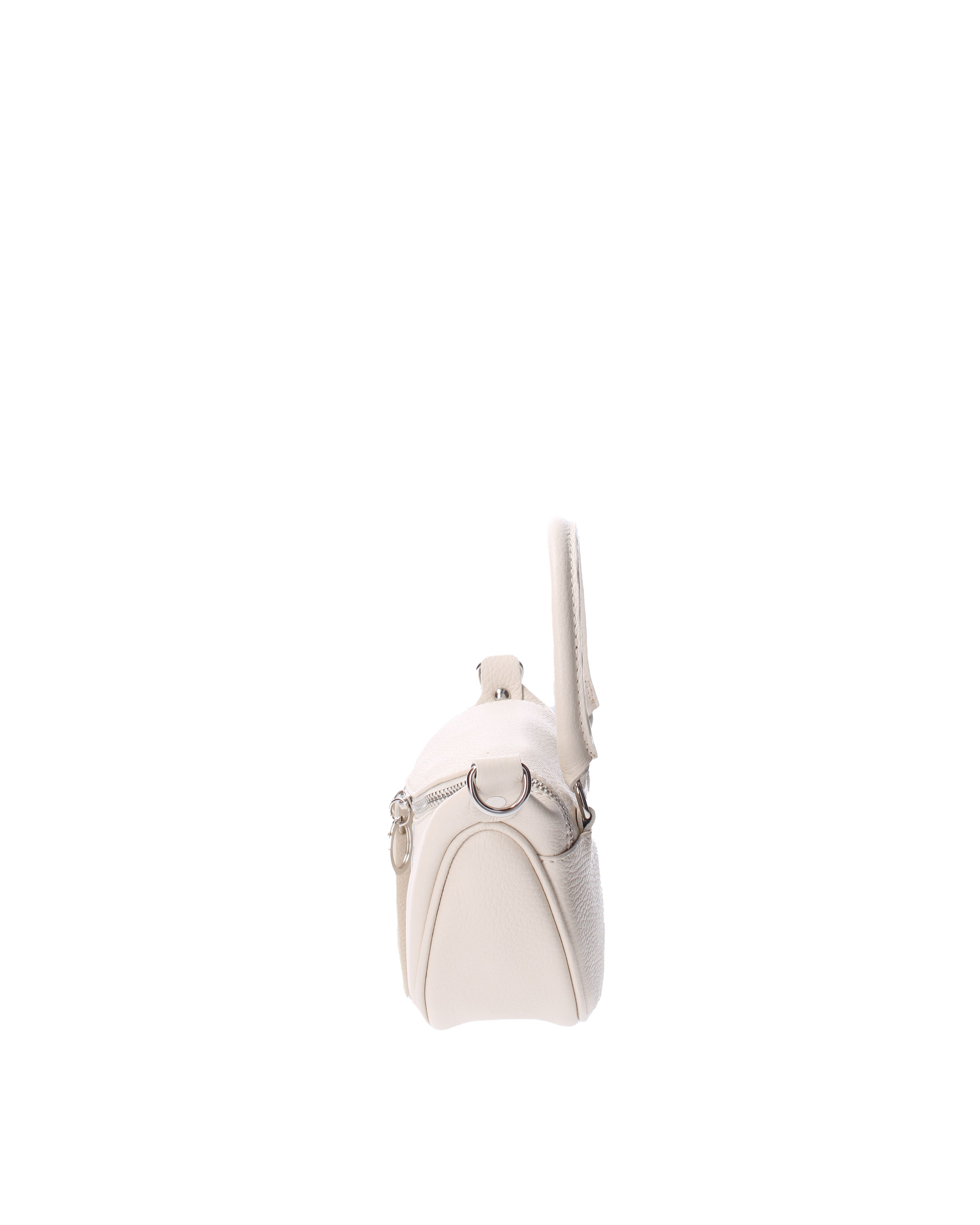 Mae Borsa a mano da donna Vera pelle 07142-D37 LATTE Viola Castellani