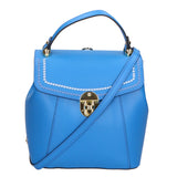 Giuditta Borsa a mano da donna 100% pelle 05937-L222 BLU ASTER Gave Lux