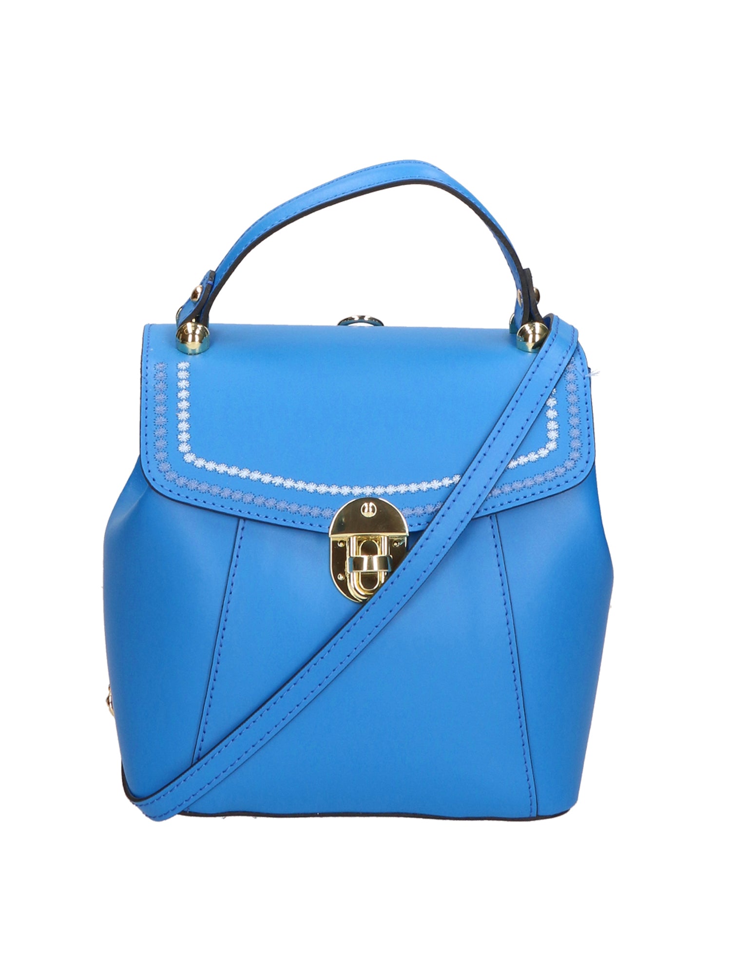 Giuditta Borsa a mano da donna 100% pelle 05937-L222 BLU ASTER Gave Lux