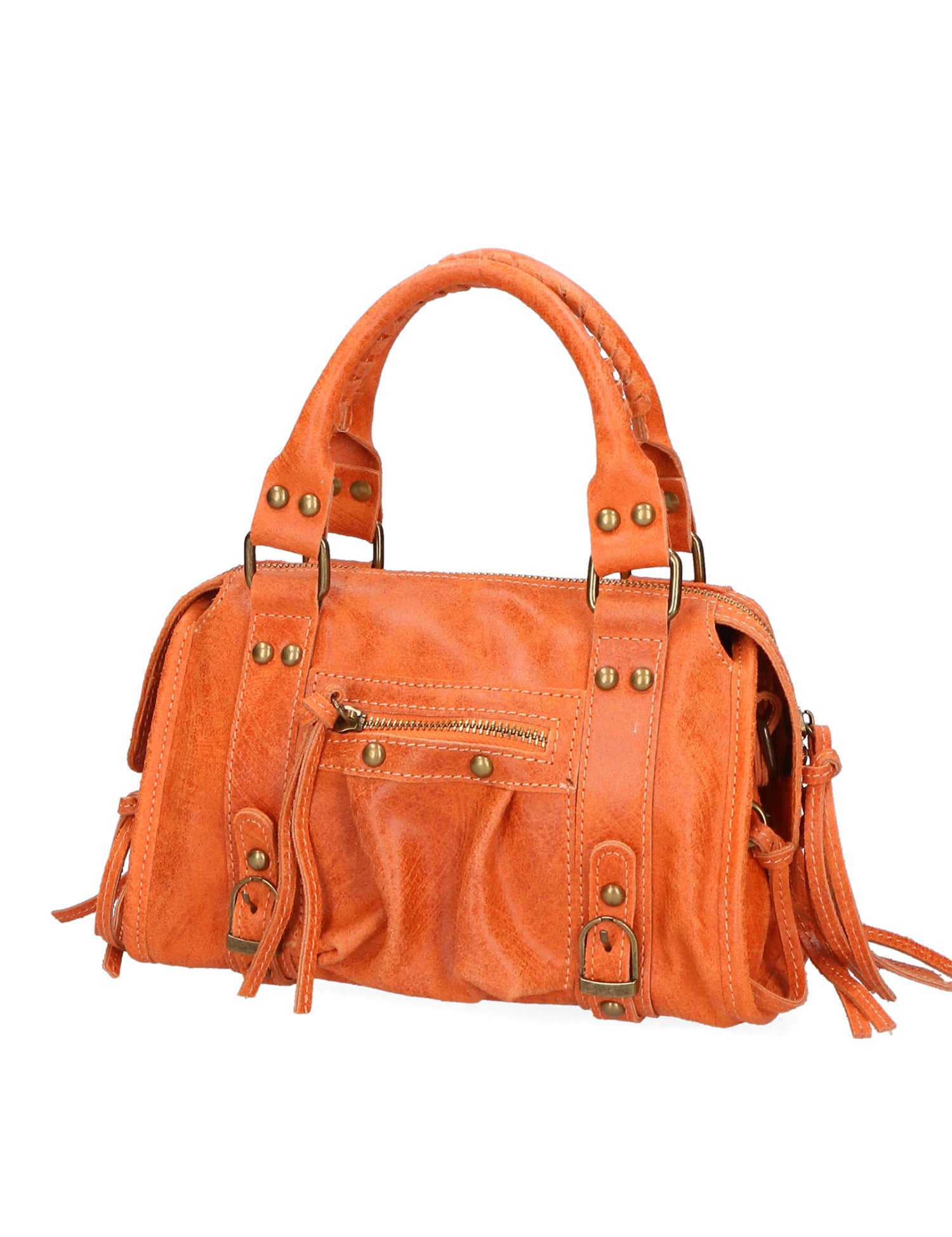 Erisia Borsa a spalla da donna Vera pelle 06091-ARANCIONE Gave Lux