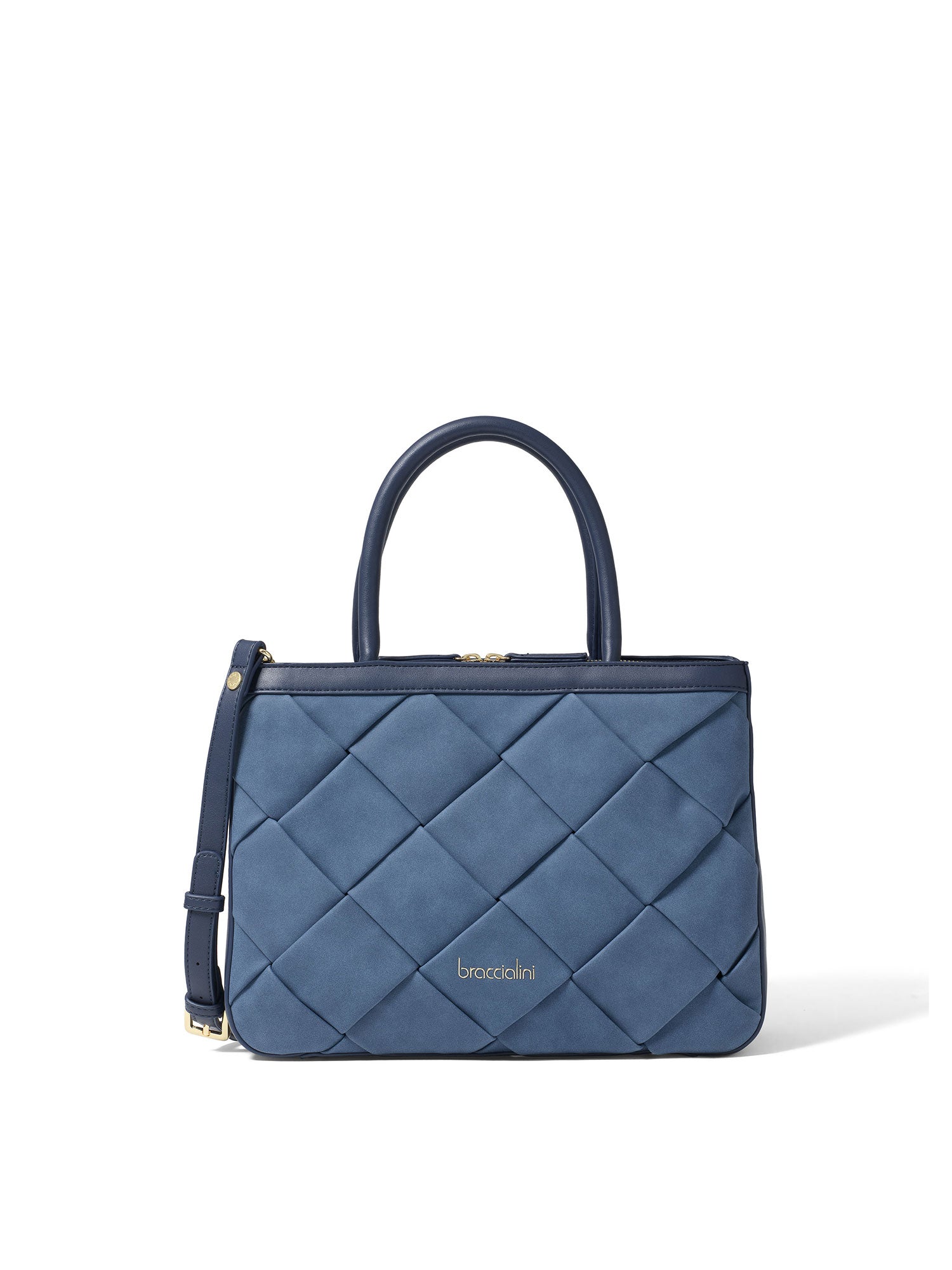 Aurelia Pro Borsa a mano da donna 100% Poliuretano B17071-BLU Braccialini