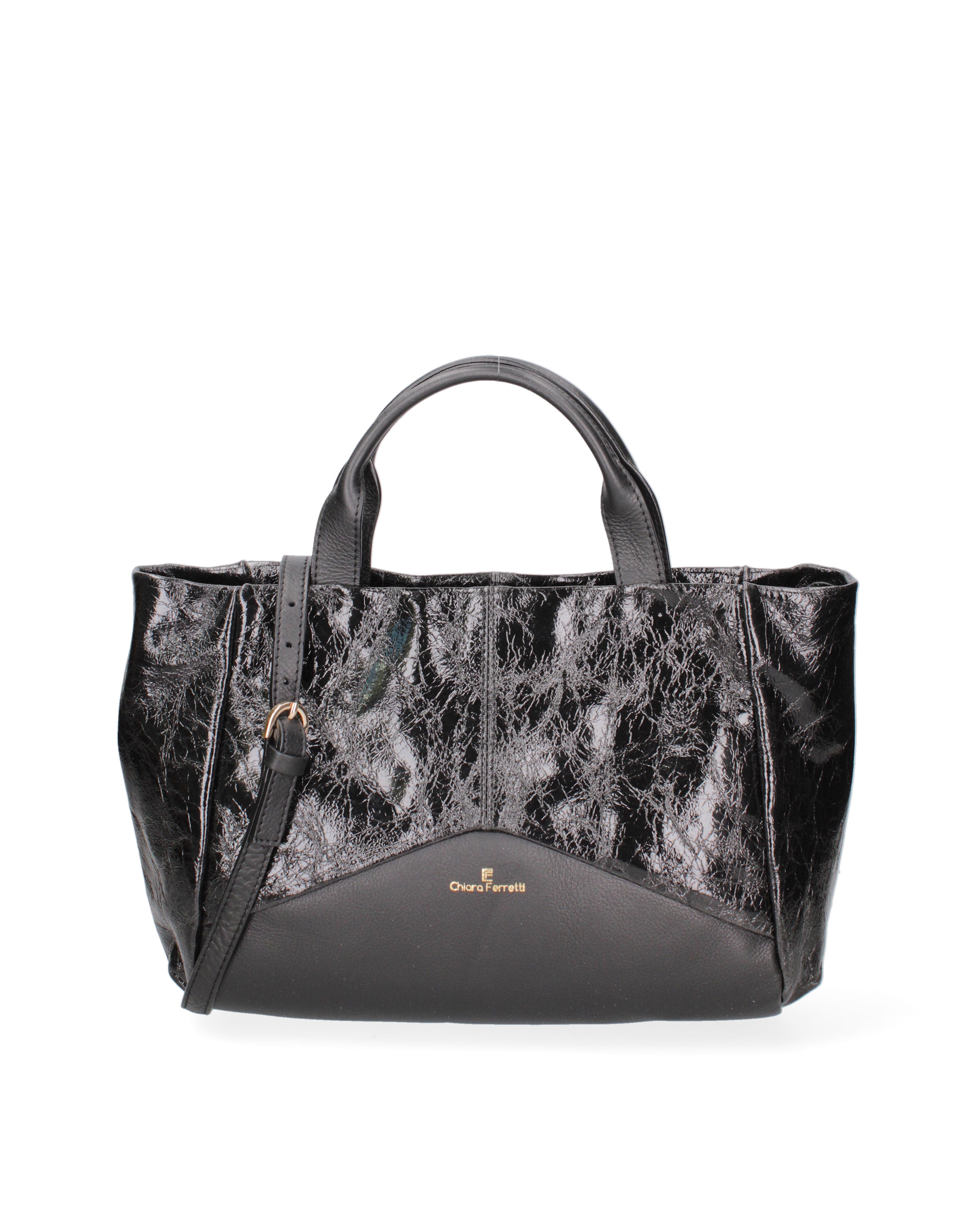 Vera Pelle 7980-CHI-NERO Borsa a mano da donna Veridia Elite Chiara Ferretti