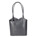 Fabiola Borsa a spalla da donna 100% pelle 9039-GRIGIO GREY Gave Lux