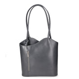 Fabiola Borsa a spalla da donna 100% pelle 9039-GRIGIO GREY Gave Lux