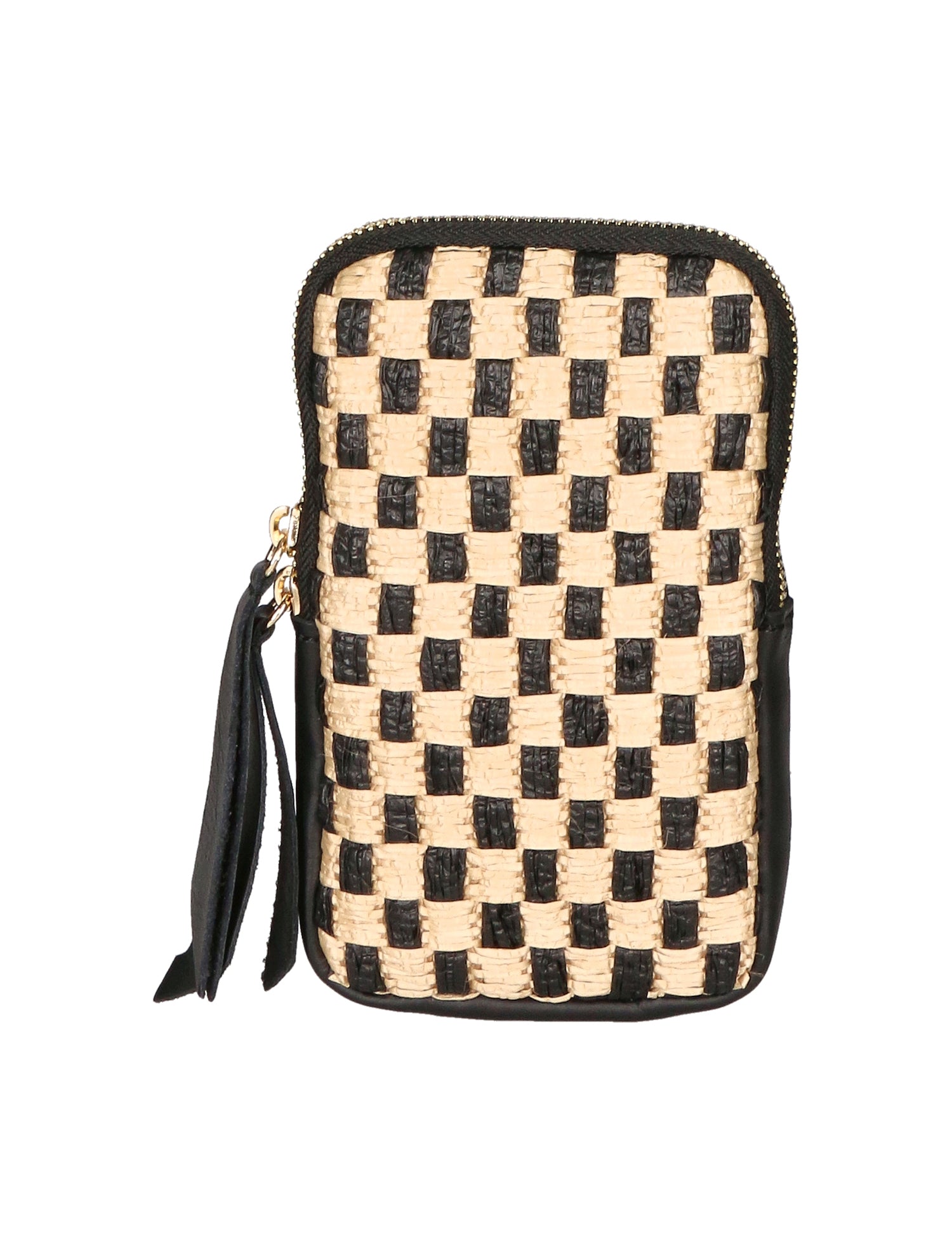 Alessandria Borsa a tracolla da donna Paglia Tabru 05001-NERO BEIGE Gave Lux