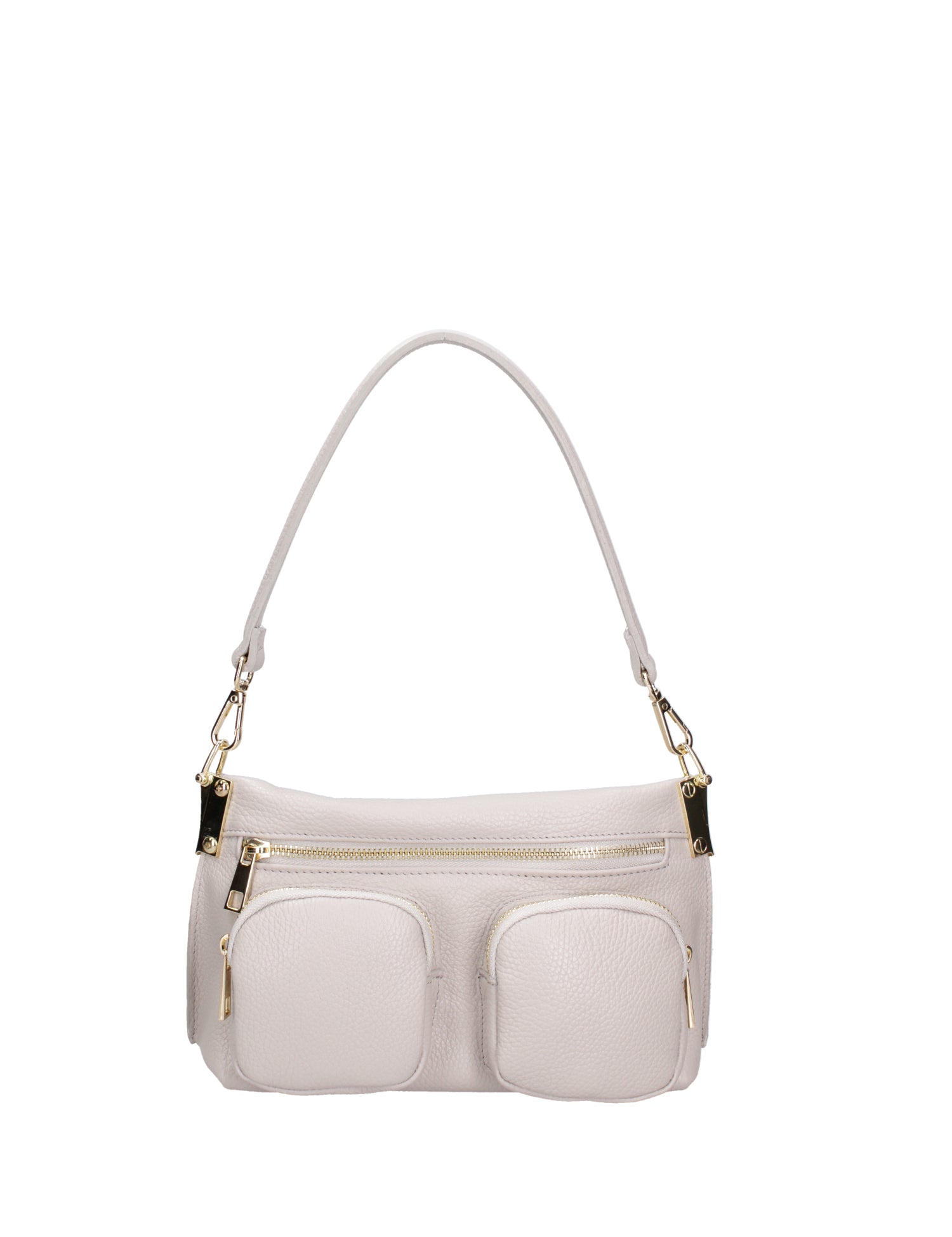 Borsa a spalla da donna Vera pelle 07147-D86 GRIGIO PERLA Roberta Rossi