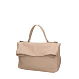 Convertible shoulder bag into a backpack for women in genuine leather Made in Italy 34x21x12 cm