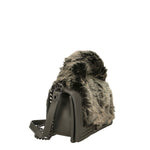 Silvana Pro Borsa a tracolla donna Vera pelle + Calfhair 6599-GRIGIO Gave Lux