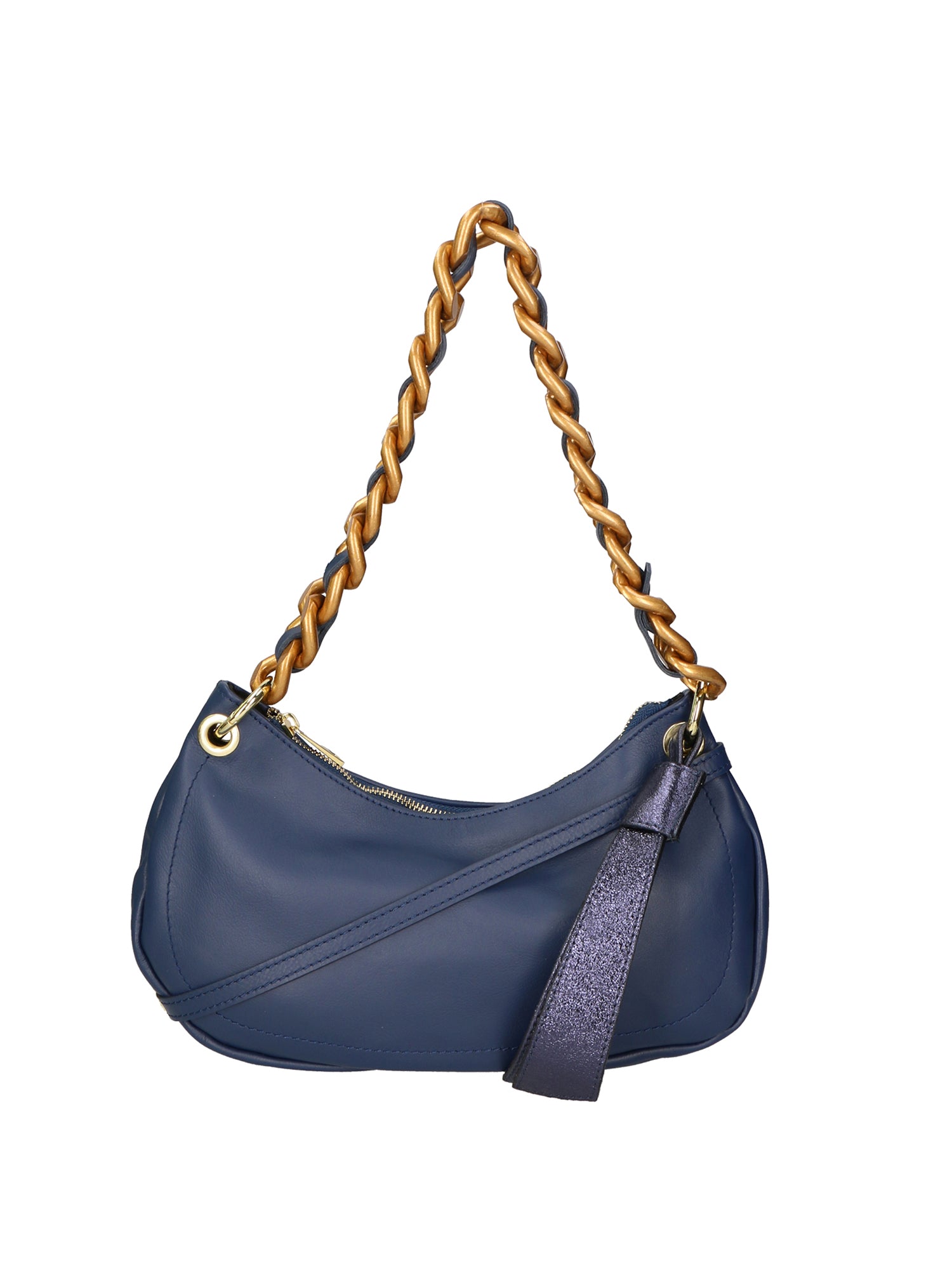Ferrara Borsa a spalla da donna Vera pelle 05461-S24 BLU JEANS L033 BLU Gave Lux