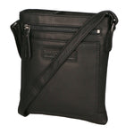 Borsa a tracolla da uomo Vera pelle RFID HILB-3098-NERO Hill Burry