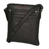 Borsa a tracolla da uomo Vera pelle RFID HILB-3098-NERO Hill Burry