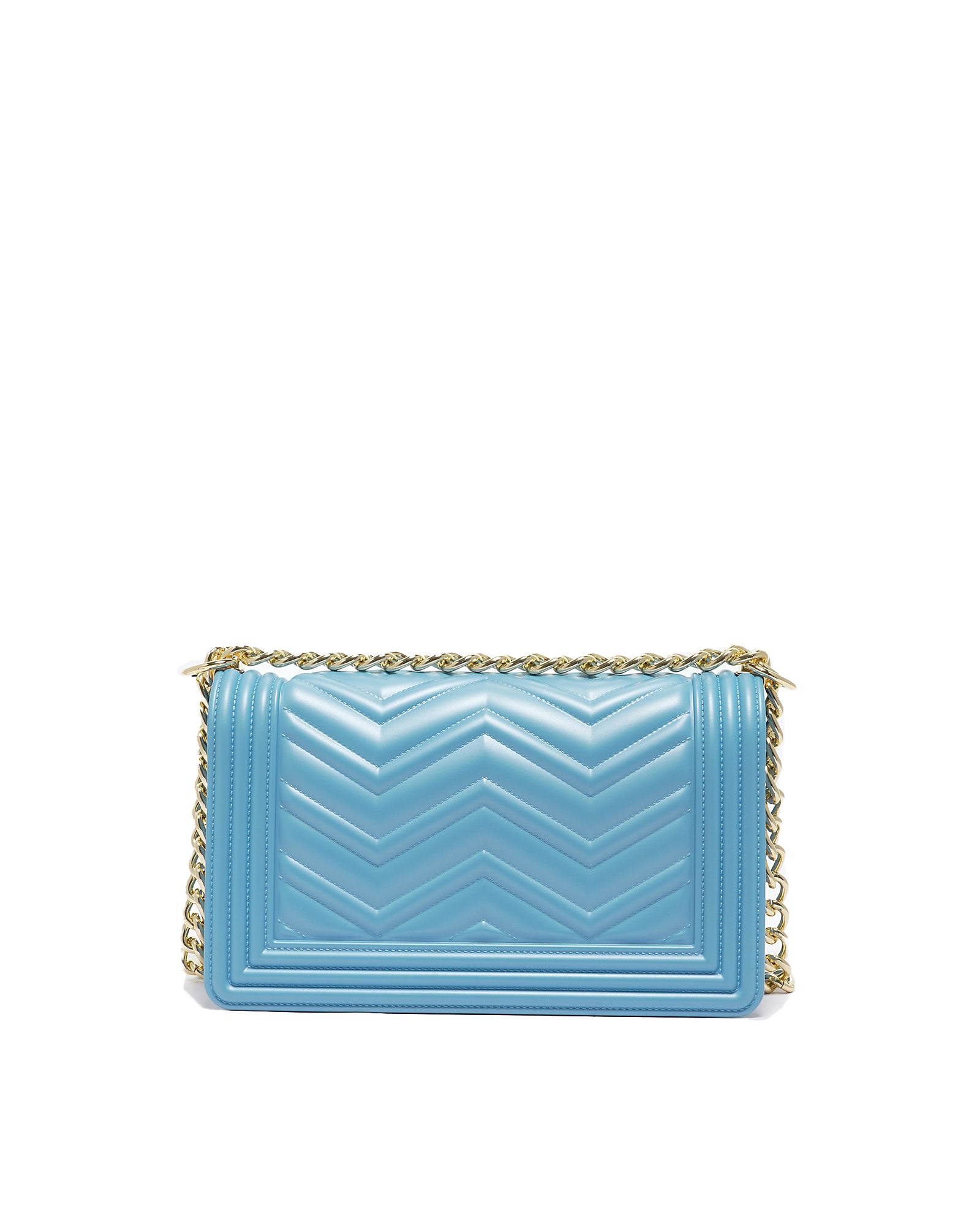 Borsa a mano da donna 100% Pvc FLAT M MANHATTAN-NORSE BLUE + LIGHT GOLD Marc Ellis
