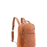 Zaino unisex in vera pelle Made in Italy 100% cotone 4048-MIELE Alessia Firenze