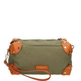 Borsa a tracolla da donna Vera pelle e cotone MYB-7016-SS-104 MILITARE My Best Bag