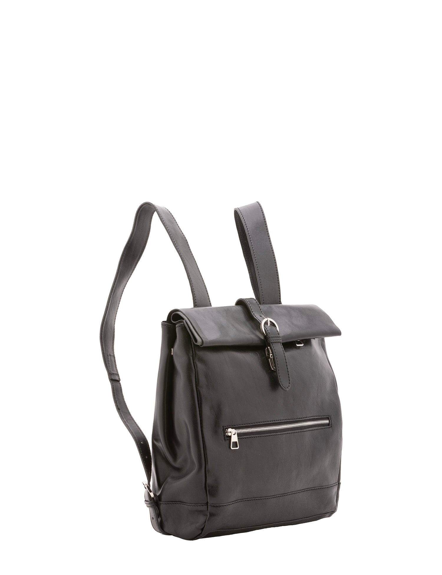 Zaino unisex in vera pelle 100% cotone 4590-NERO Alessia Firenze