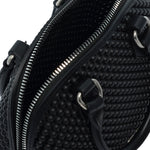 Borsa a mano da donna 100% Pvc FLAT XS BALL-BLACK + OFF SILVER Marc Ellis
