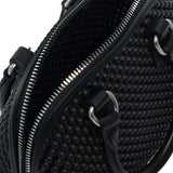 Borsa a mano da donna 100% Pvc FLAT XS BALL-BLACK + OFF SILVER Marc Ellis