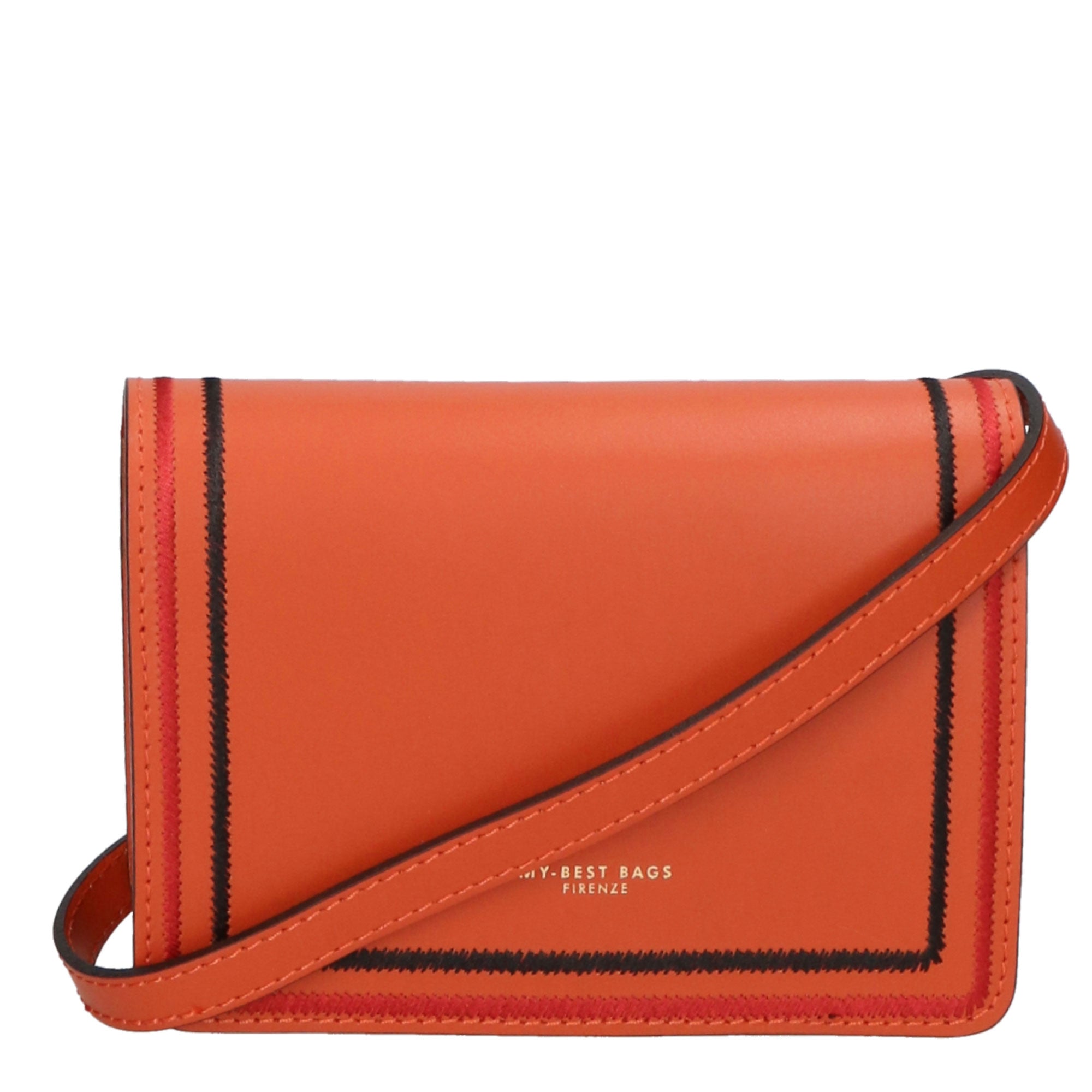 Borsa a tracolla da donna Made in Italy Vera pelle MYB-6006-FW-L311 MATTONE My Best Bag
