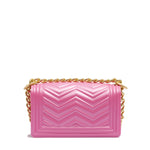 Borsa a mano da donna 100% Pvc FLAT XS MANHATTAN-AURORA PINK + OFF GOLD Marc Ellis