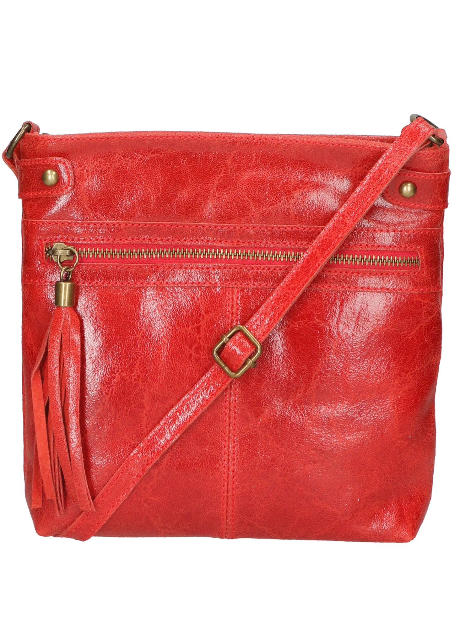 Carmen Borsa a tracolla da donna Vera pelle 10034-ROSSO Gave Lux