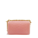 Borsa a mano da donna 100% Pvc FLAT XS MANHATTAN-MAUVE + OFF GOLD Marc Ellis