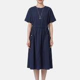 Vestito in Cotone Blu Scuro
