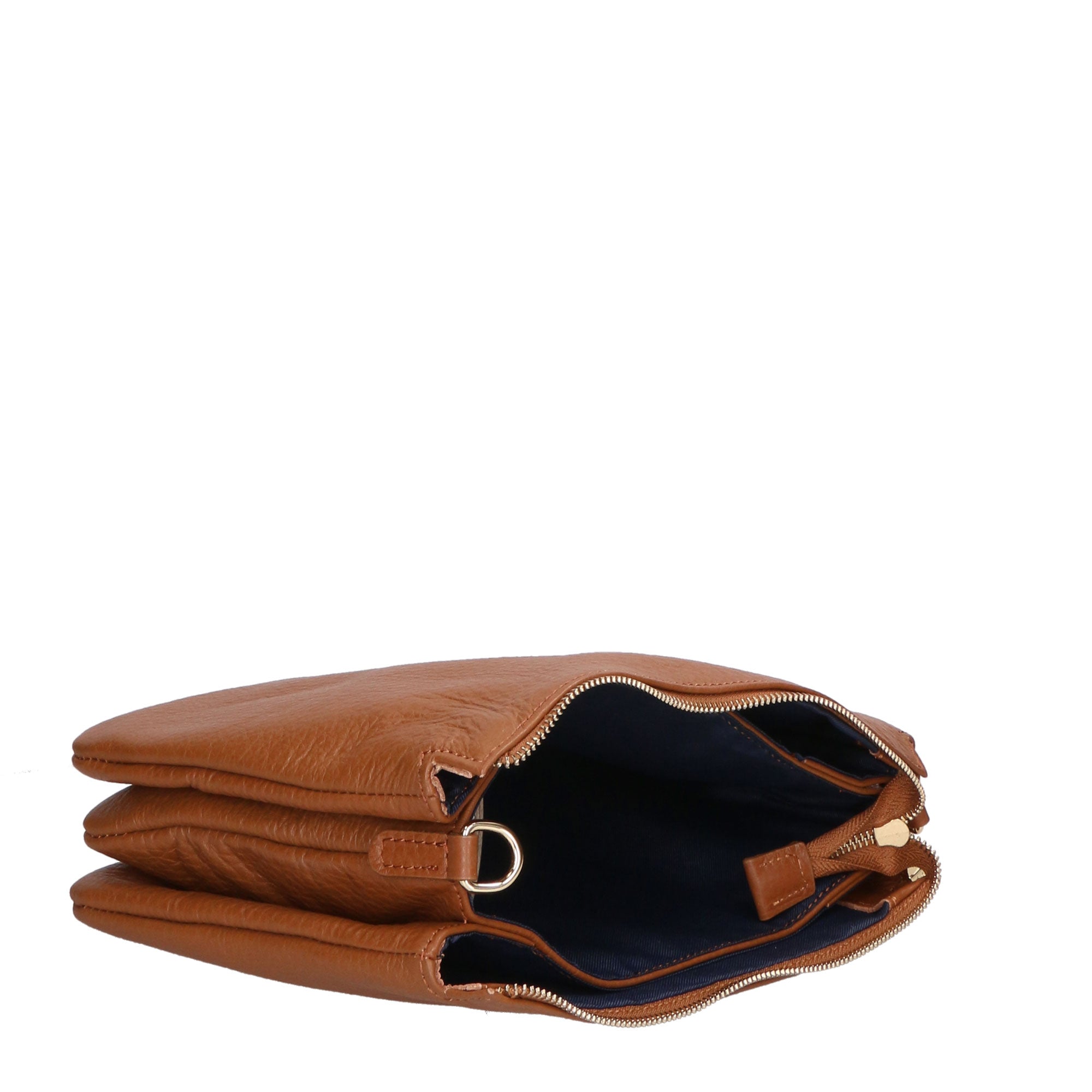 Borsa a tracolla da donna 100% pelle MYB-6049-FW-D19 CUOIO My Best Bag