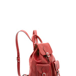 Zaino in vera pelle unisex Made in Italy 4030-ROSSO Alessia Firenze