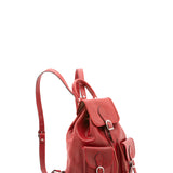 Zaino in vera pelle unisex Made in Italy 4030-ROSSO Alessia Firenze