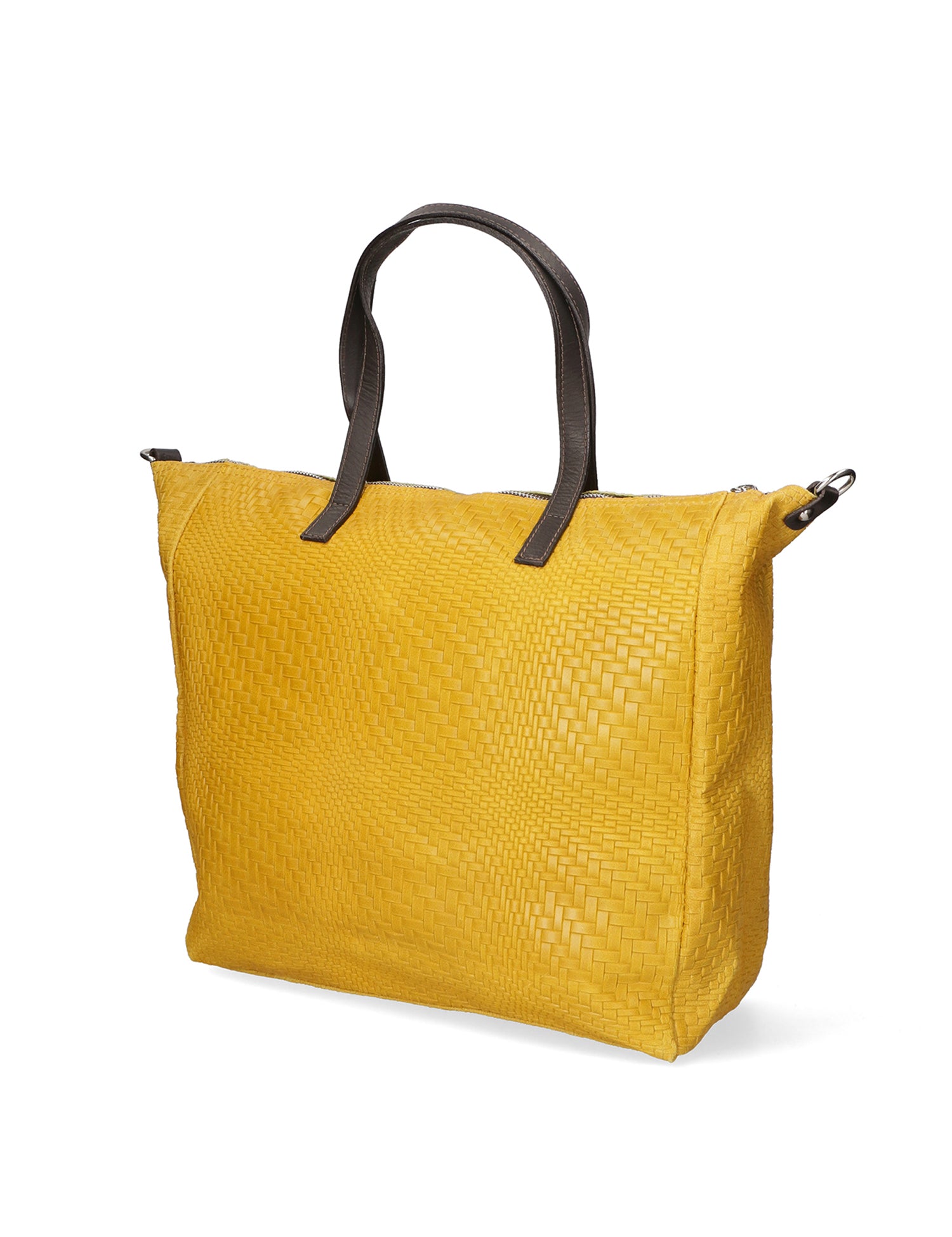 Emerenziana Borsa a spalla da donna Vera pelle 80058-GIALLO Gave Lux