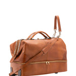 Borsa da viaggio unisex in vera pelle Made in Italy 4084-MIELE Alessia Firenze
