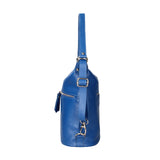 Women's White Convertible Shoulder Bag in Genuine Leather Made in Italy 30x26x9 cm