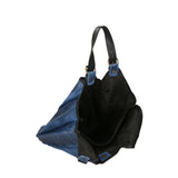 Denise Borsa a spalla da donna Pelle scamosciata stampata 80011-BLU Gave Lux