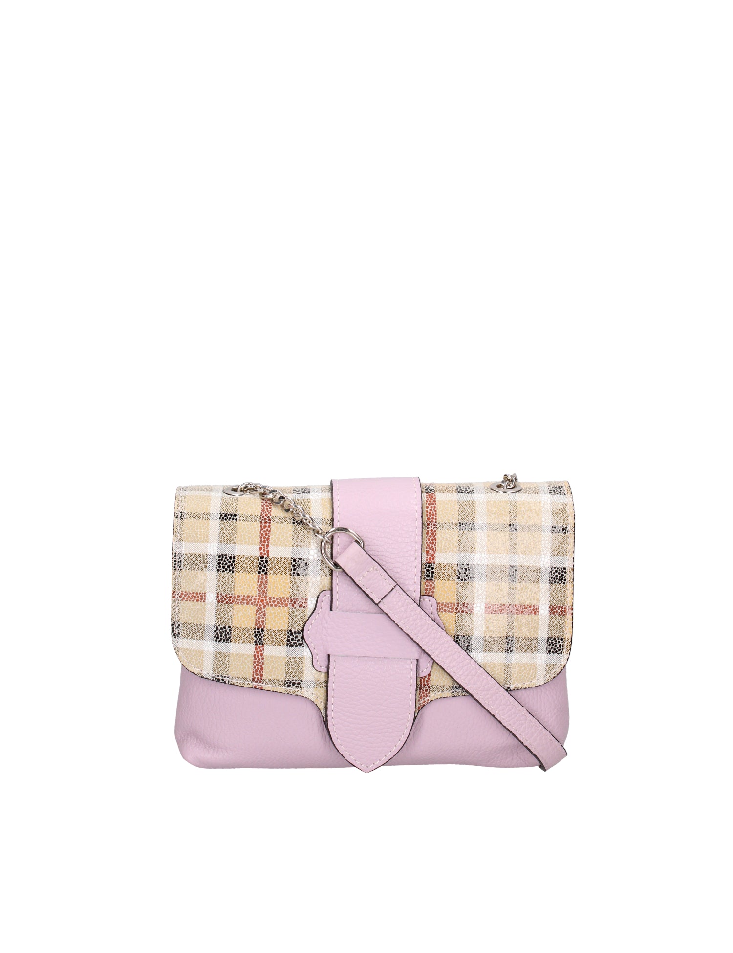 Caelia Borsa a tracolla da donna Vera pelle 194942-LILLA+BEIGE Gave Lux