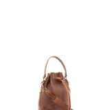 Unisex-Beuteltasche aus echtem Leder, hergestellt in Italien, 24 x 30 x 16 cm