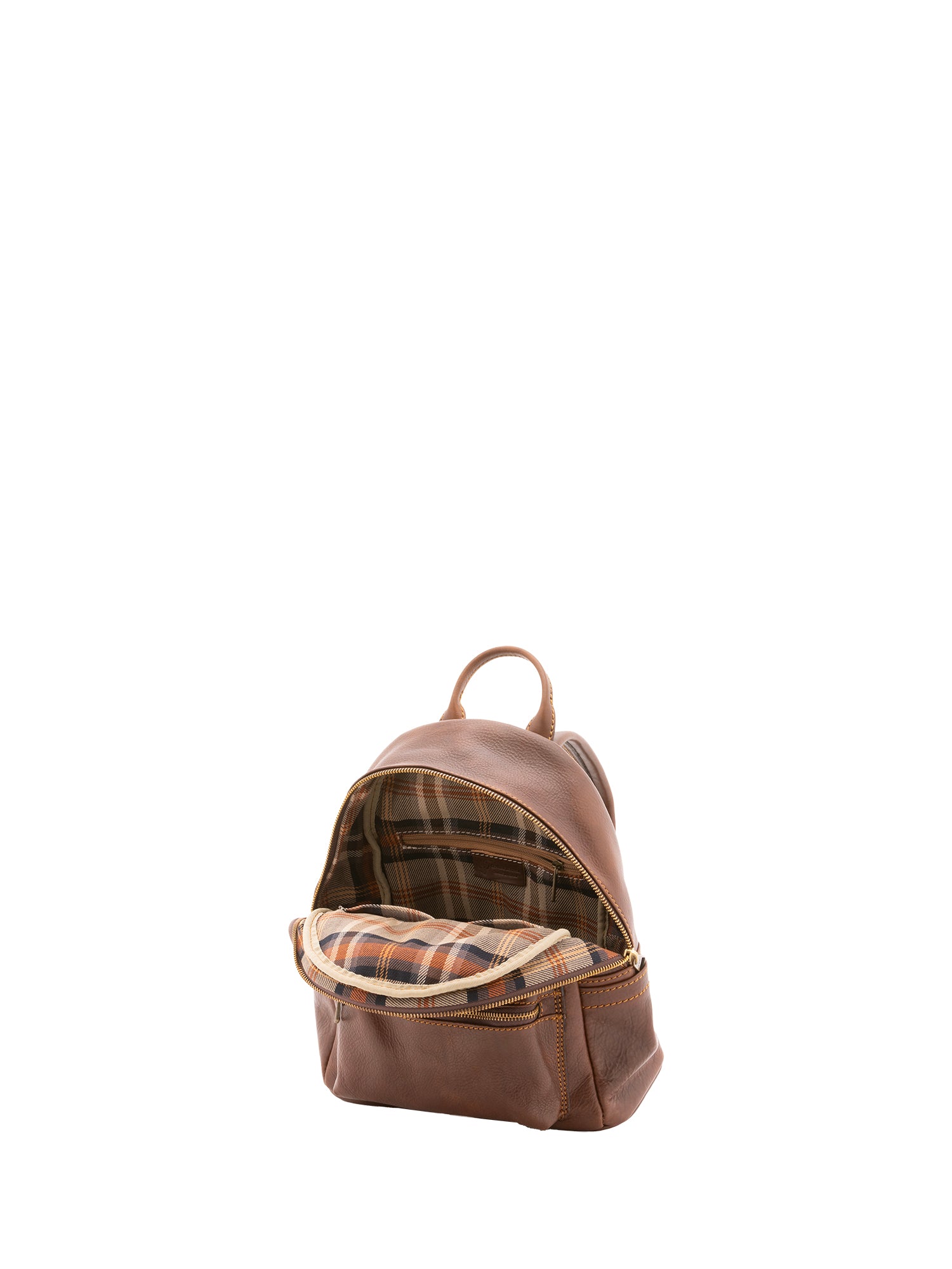 Zaino unisex in vera pelle 100% cotone 4460-TESTA DI MORO Alessia Firenze