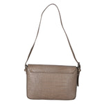 Azzurra Borsa a spalla da donna Vera pelle croco 05699-C40 TAUPE SCURO DARK TAUPE Gave Lux