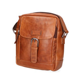 Borsa a tracolla unisex vera pelle 100% pelle di vacchetta SN5863847-TAN Santini Firenze