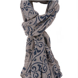 Salvina L1003-TAUPE Foulard unisex Cotone e Seta Gave Lux